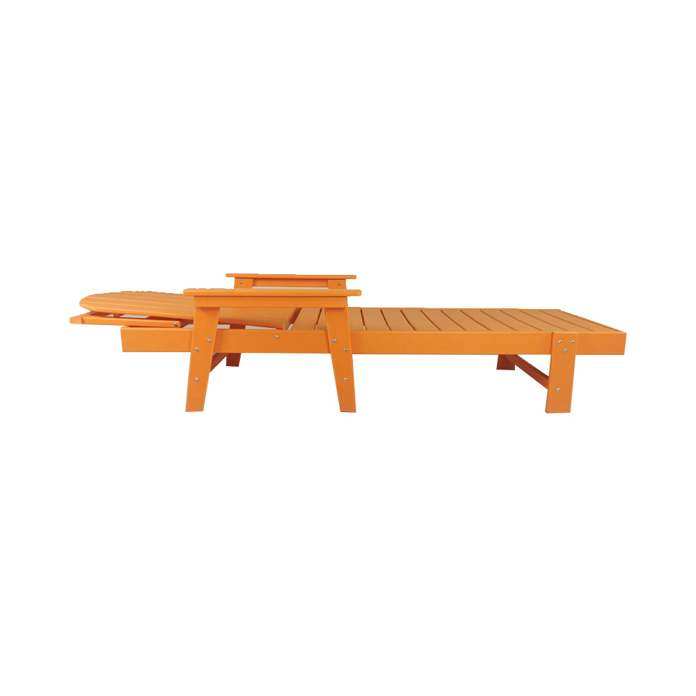 صندلی استخر کلاسیک در فضای باز نارنجی CLM002 - مواد HDPE ضد خوردگی قابل بازیافت