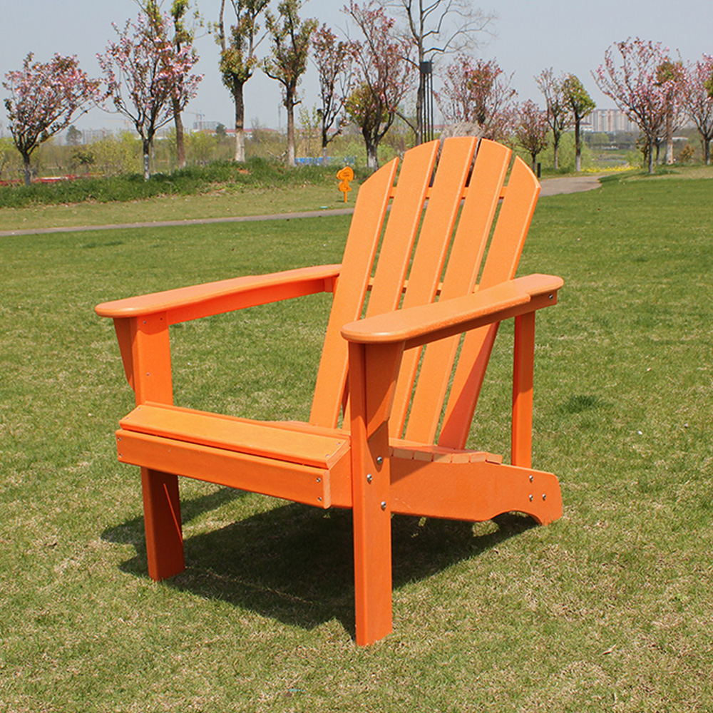 صندلی ساحلی نارنجی سفید ADM003 Adirondack - مبلمان فضای باز صندلی HDPE