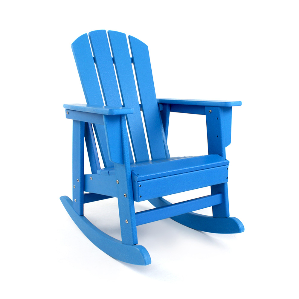 صندلی گهواره ای CCM001 Adirondack با دسته بازو پهن بدون فرمالدئید برای کودکان در باغ پاسیو بدون رنگ