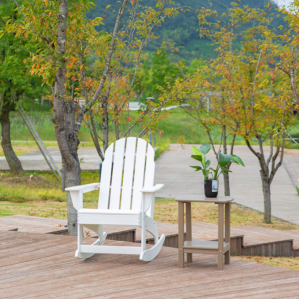 ADM011 White Patio Leisure Chair - Outdoor Adirondack Chair