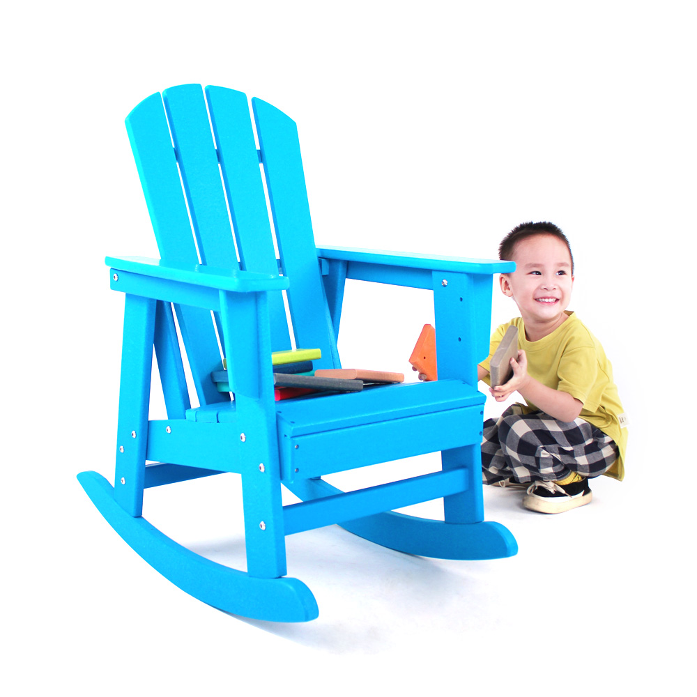 صندلی گهواره ای CCM001 Adirondack با دسته بازو پهن بدون فرمالدئید برای کودکان در باغ پاسیو بدون رنگ