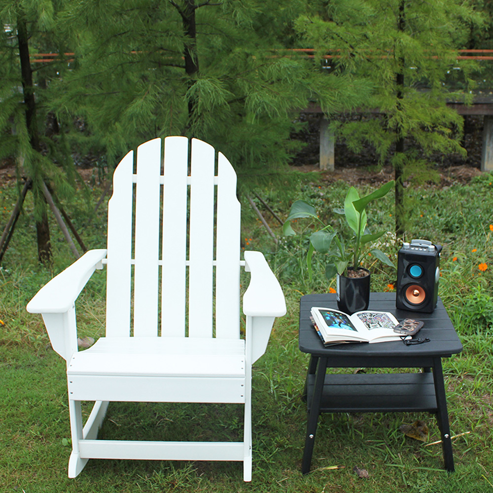 ADM011 White Patio Leisure Chair - Outdoor Adirondack Chair