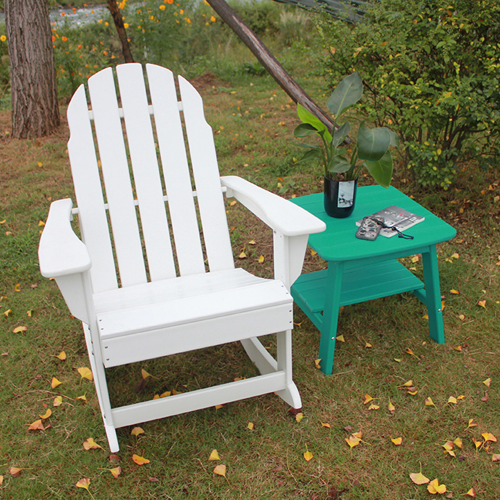 ADM011 White Patio Leisure Chair - Outdoor Adirondack Chair
