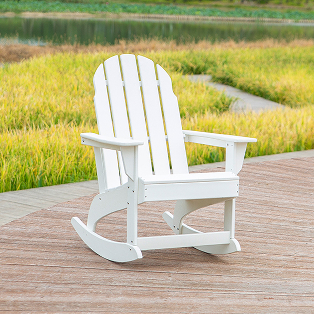 ADM011 White Patio Leisure Chair - Outdoor Adirondack Chair