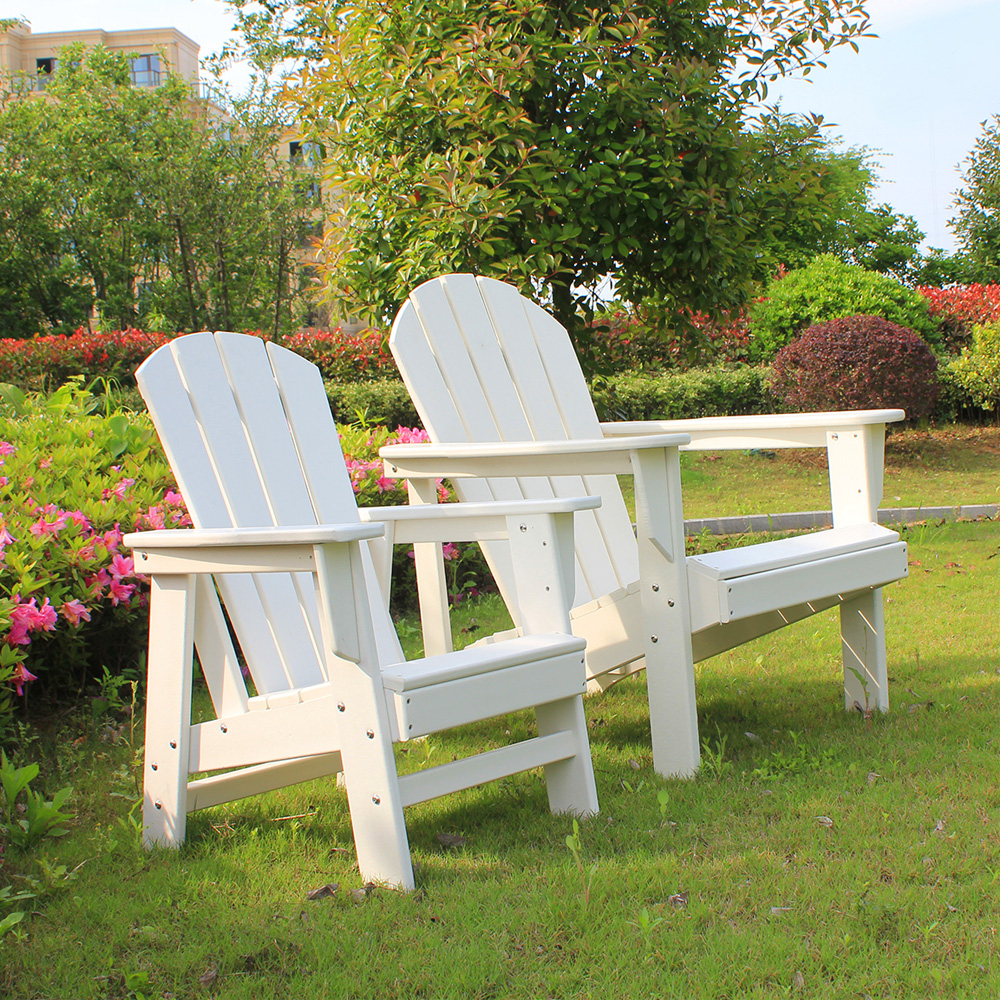 صندلی ساحلی نارنجی سفید ADM003 Adirondack - مبلمان فضای باز صندلی HDPE