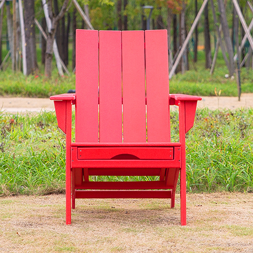 ADM005 روستیک پاسیو Adirondack Chair - HDPE Beach Minimalist Lounge Chair