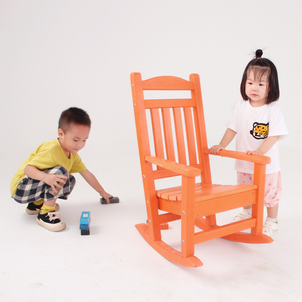 CCM002 صندلی گهواره ای Adirondack HDPE صندلی سنگی کودکانه محکم در فضای باز طراحی جالب برای باغ