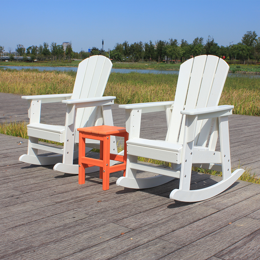 ست سفید ترکیبی صندلی مخصوص کودکان در فضای باز Adirondack