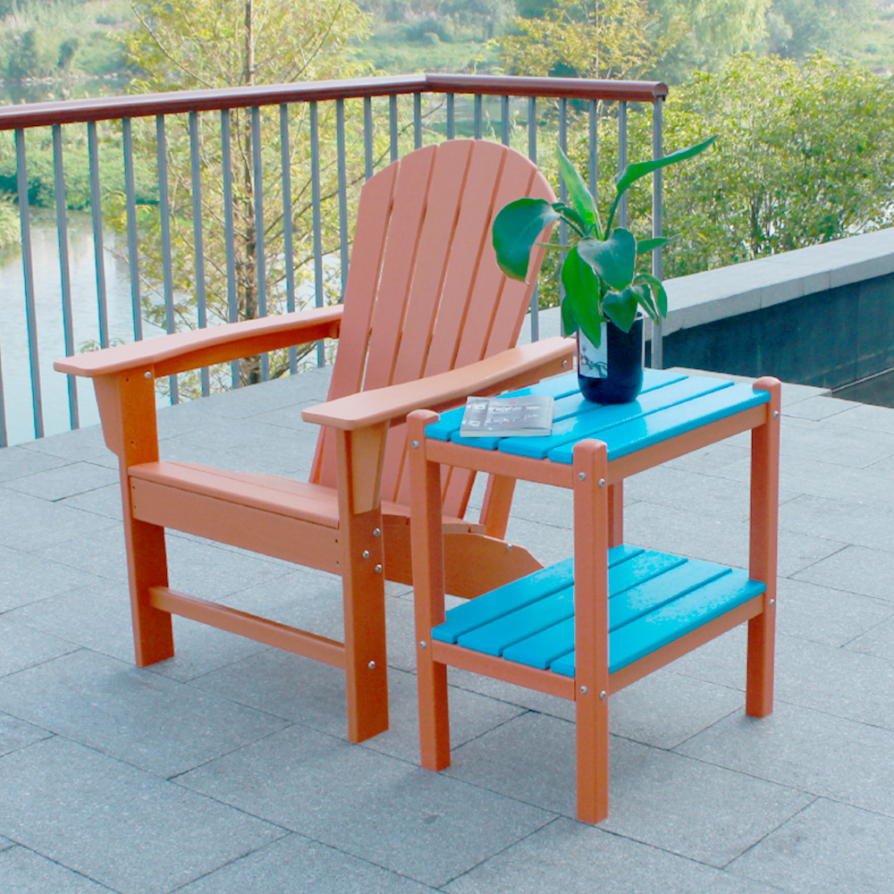 ADS202 تعمیر و نگهداری آسان صندلی HDPE Adirondack ضد آب و هوا