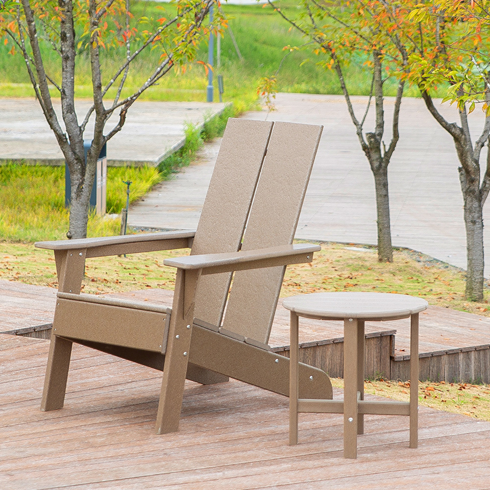 صندلی چمنی عرشه باغ پاسیو ADS207 صندلی HDPE Adirondack