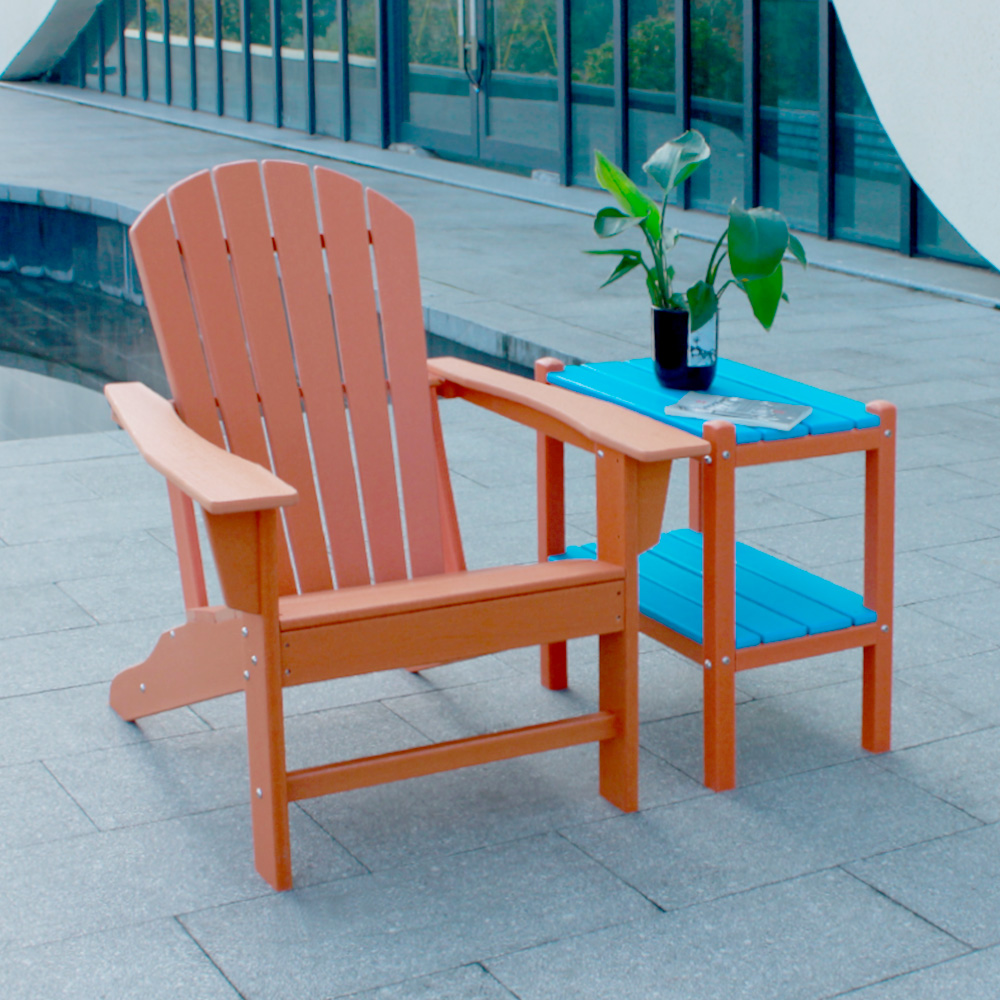 ADS202 تعمیر و نگهداری آسان صندلی HDPE Adirondack ضد آب و هوا