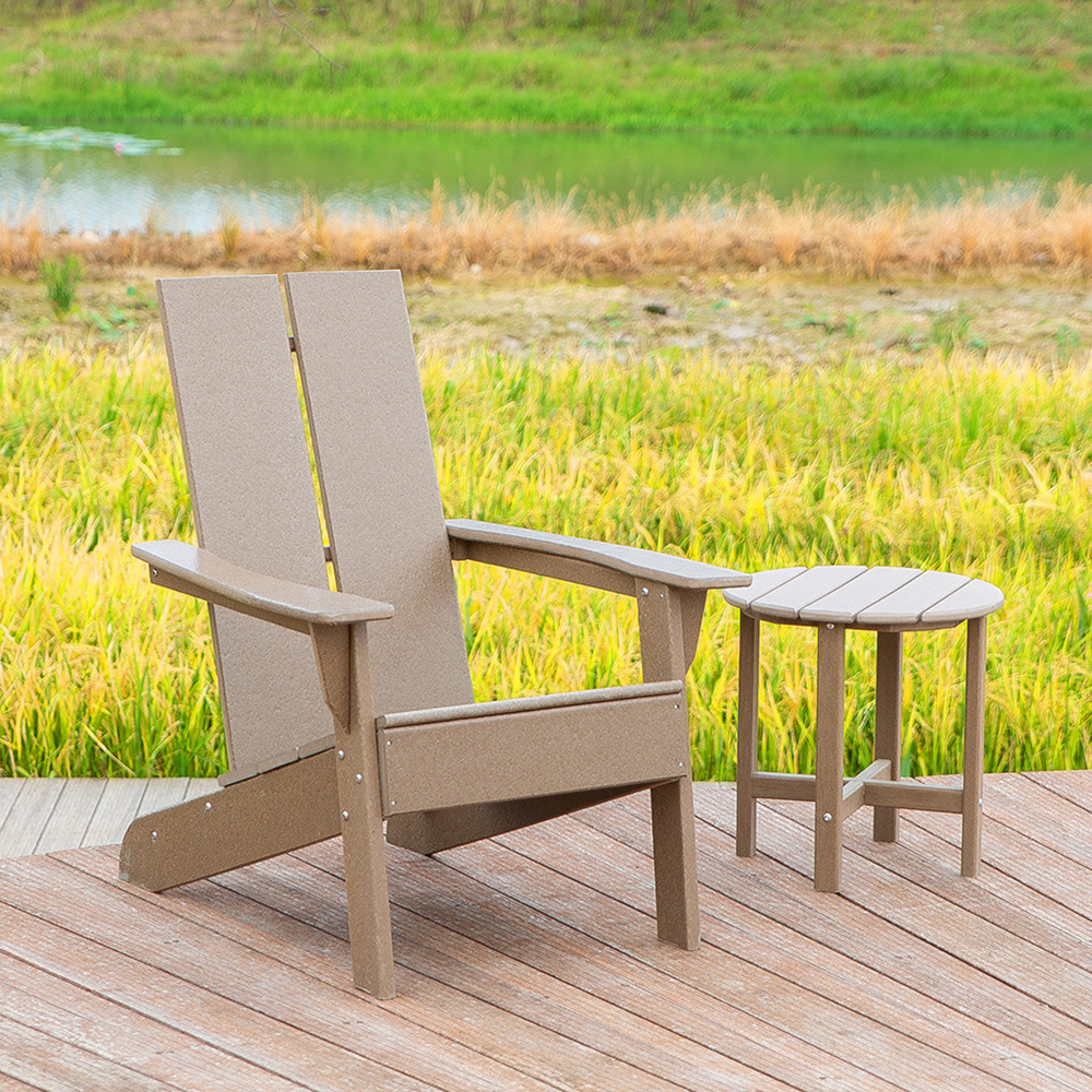 صندلی چمنی عرشه باغ پاسیو ADS207 صندلی HDPE Adirondack