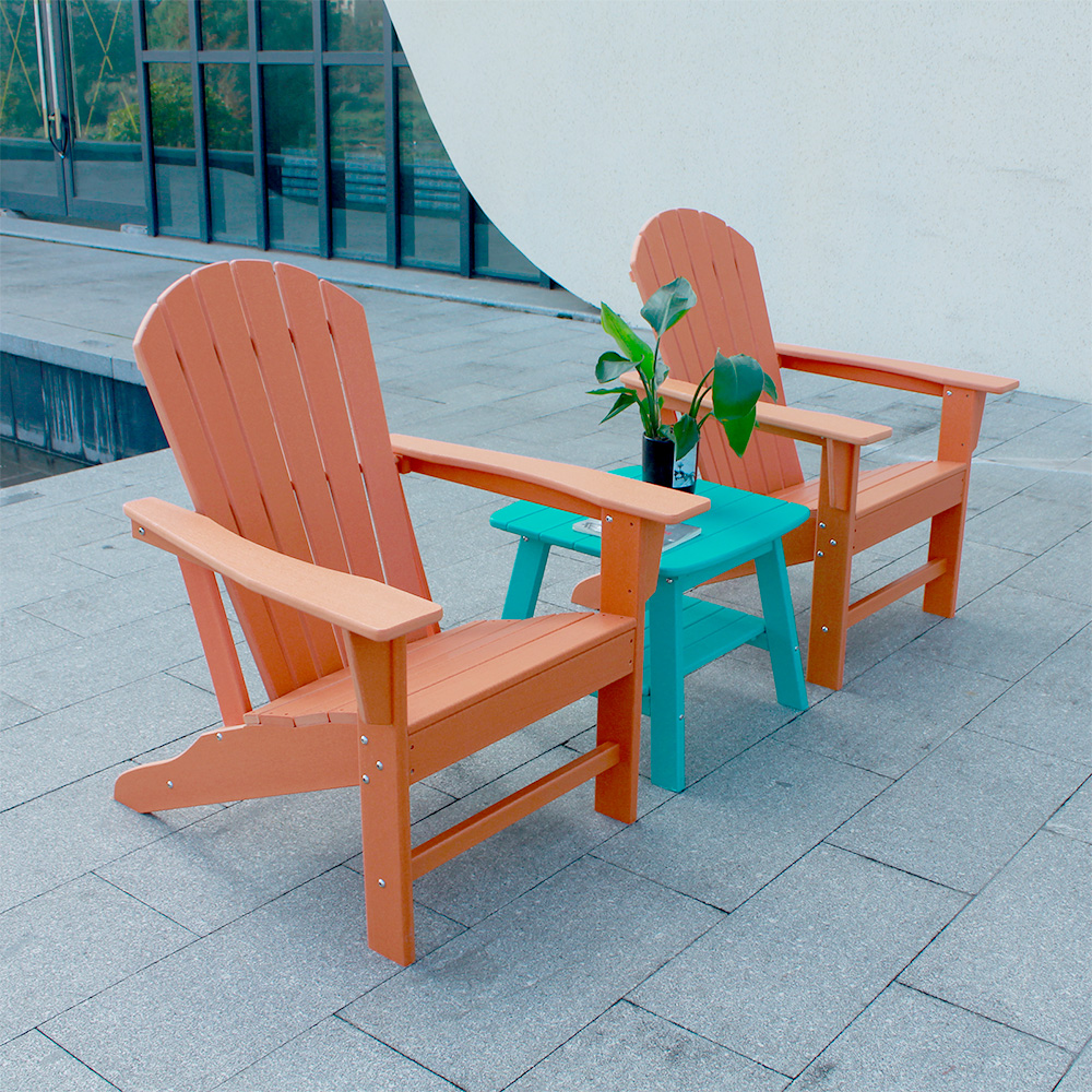 ADS301 HDPE Adirondack Furniture 2 صندلی، 1 میز بغل