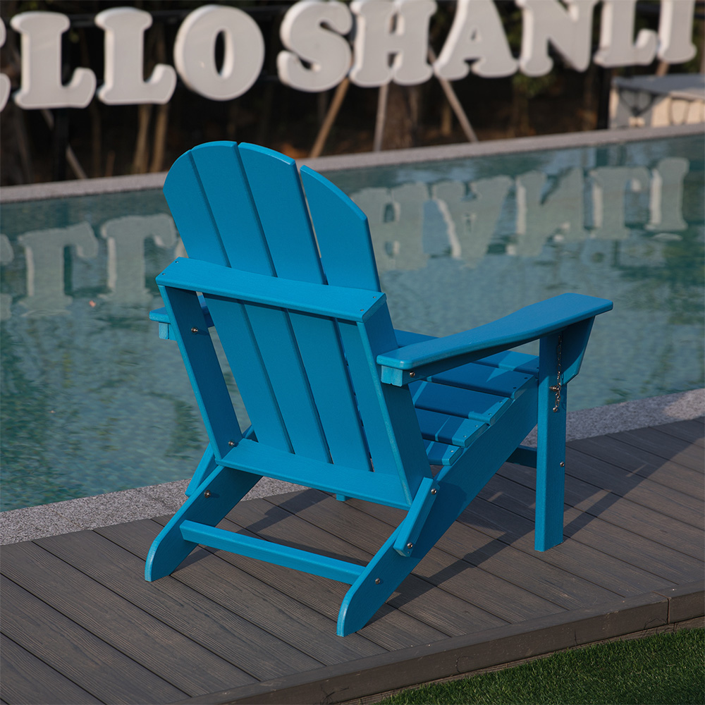 ADM008 صندلی Adirondack تاشو سفید HDPE مقاوم در برابر آب و هوا در چمن باغ پاسیو