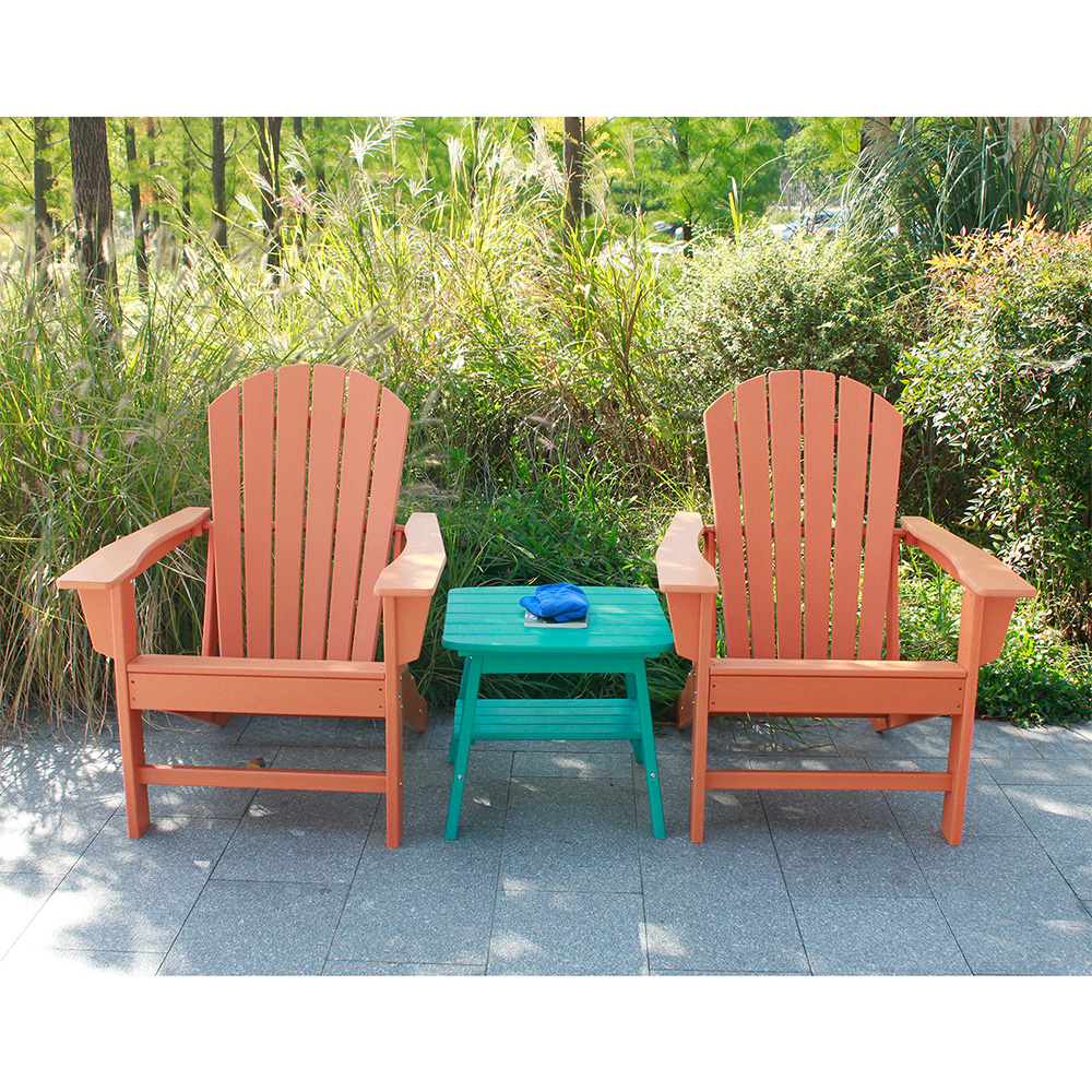 ADS301 HDPE Adirondack Furniture 2 صندلی، 1 میز بغل