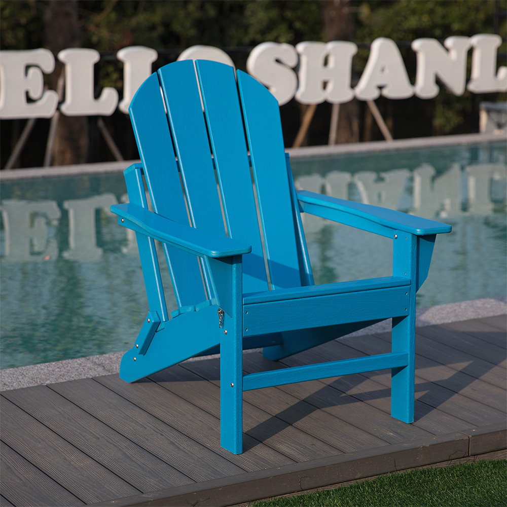 ADM008 صندلی Adirondack تاشو سفید HDPE مقاوم در برابر آب و هوا در چمن باغ پاسیو