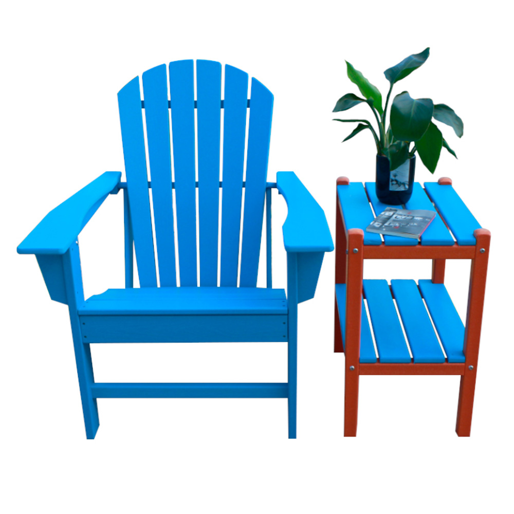ADS202 تعمیر و نگهداری آسان صندلی HDPE Adirondack ضد آب و هوا