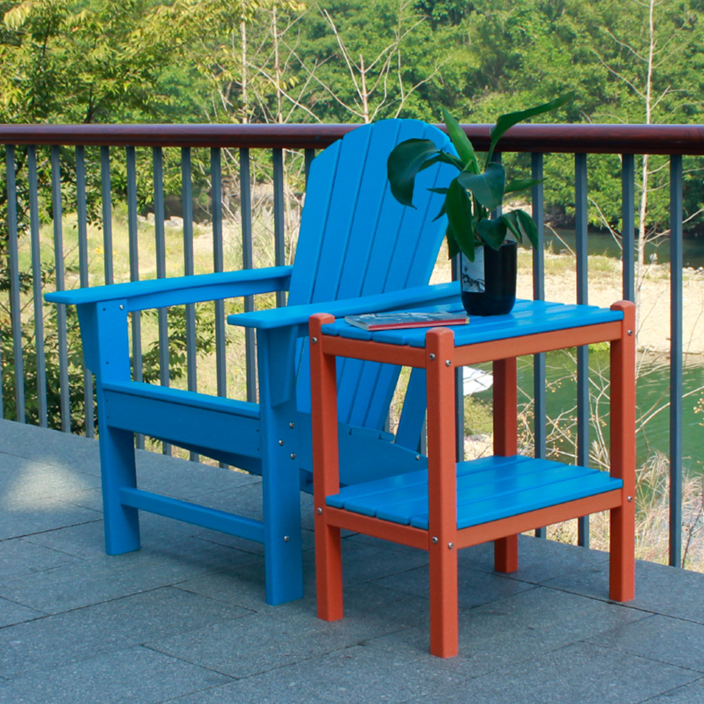 ADS202 تعمیر و نگهداری آسان صندلی HDPE Adirondack ضد آب و هوا