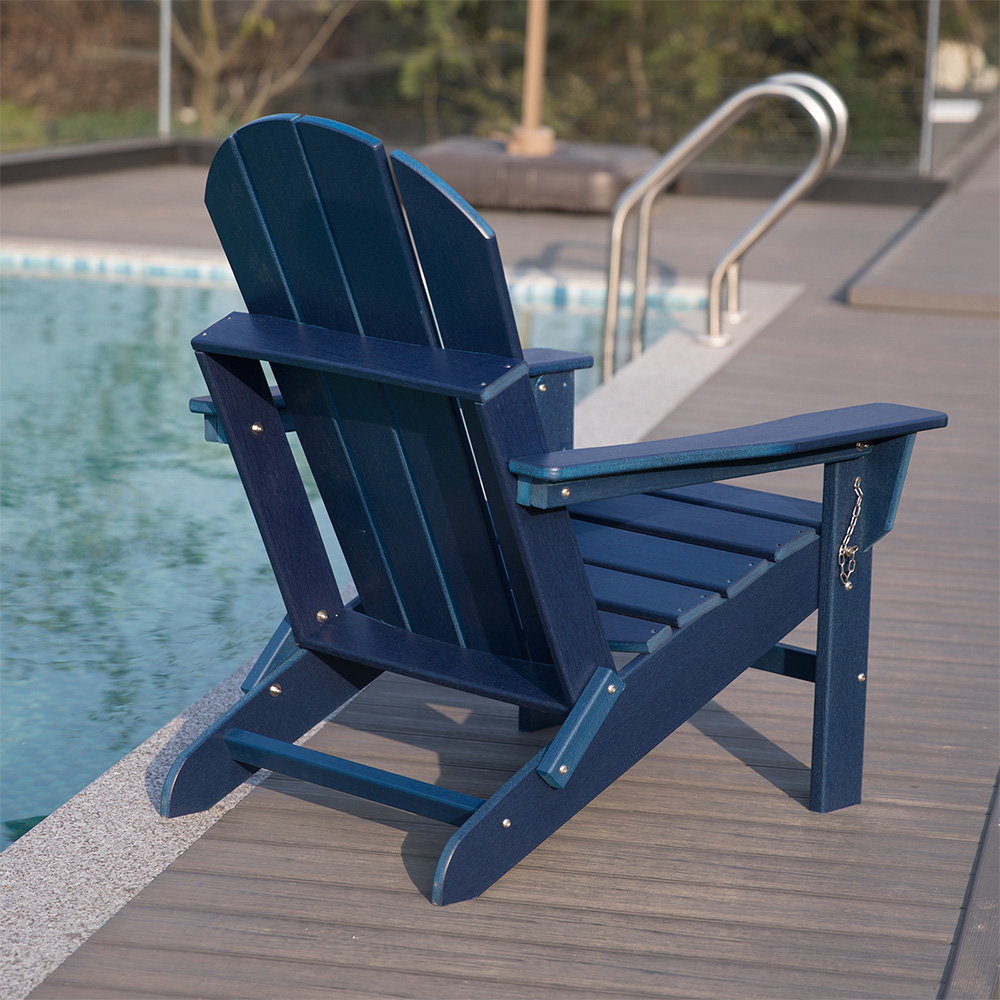 ADM008 صندلی Adirondack تاشو سفید HDPE مقاوم در برابر آب و هوا در چمن باغ پاسیو