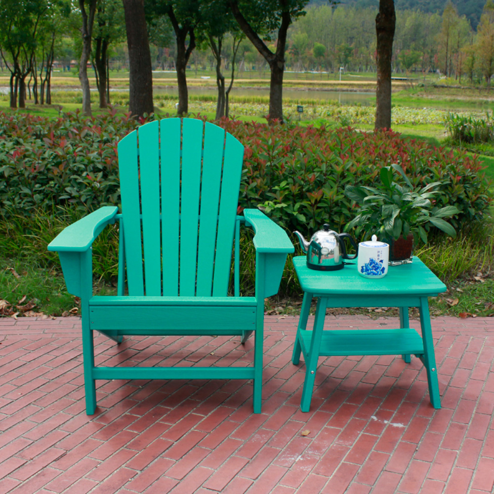 ADS201 یک صندلی، یک میز کناری، صندلی های میز HDPE Adirondack