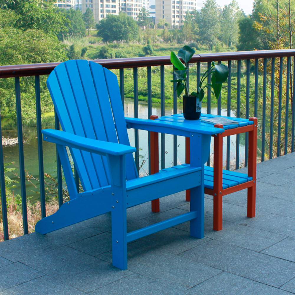 ADS202 تعمیر و نگهداری آسان صندلی HDPE Adirondack ضد آب و هوا
