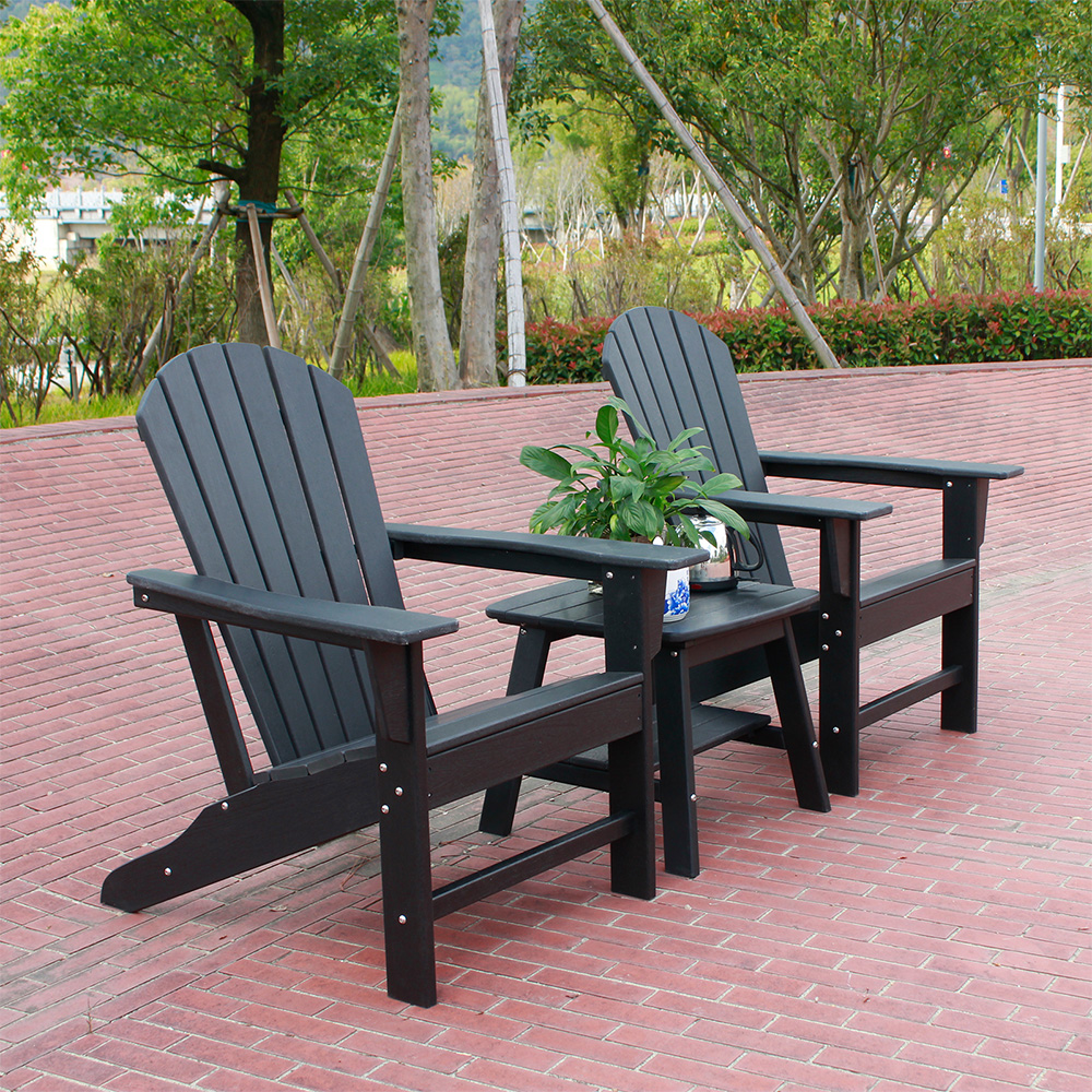 ADS301 HDPE Adirondack Furniture 2 صندلی، 1 میز بغل