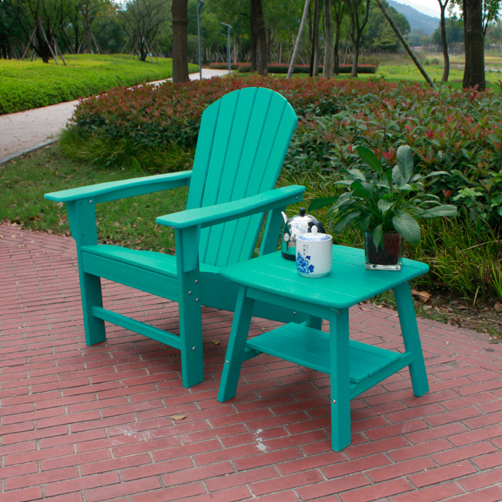 ADS201 یک صندلی، یک میز کناری، صندلی های میز HDPE Adirondack