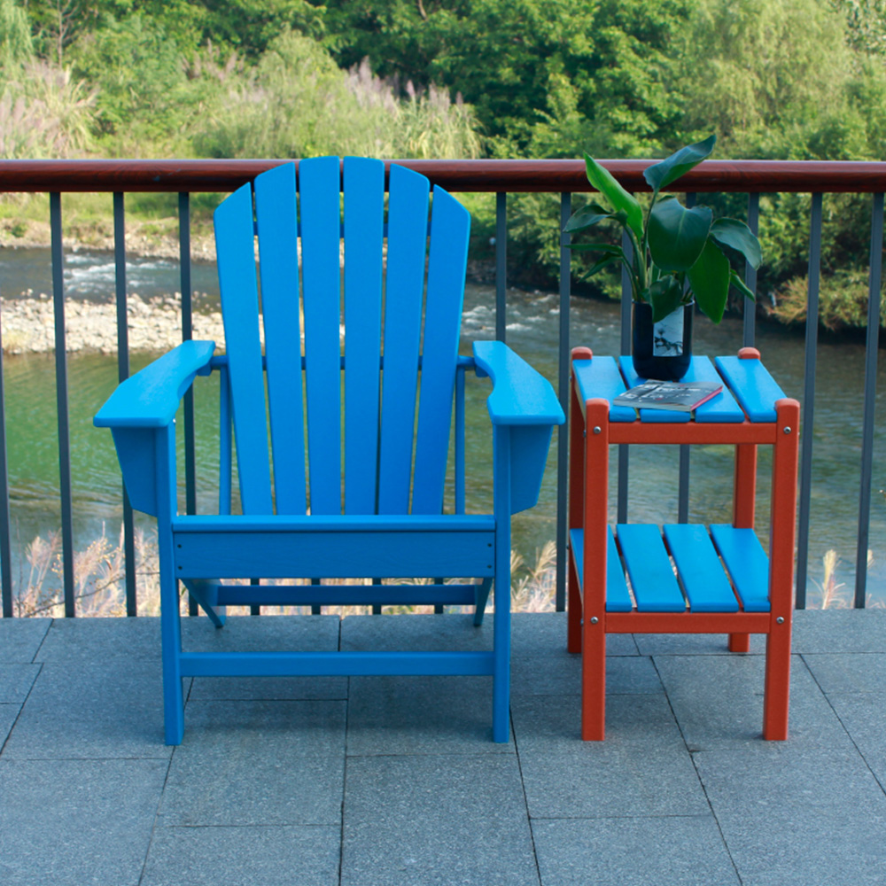 ADS202 تعمیر و نگهداری آسان صندلی HDPE Adirondack ضد آب و هوا