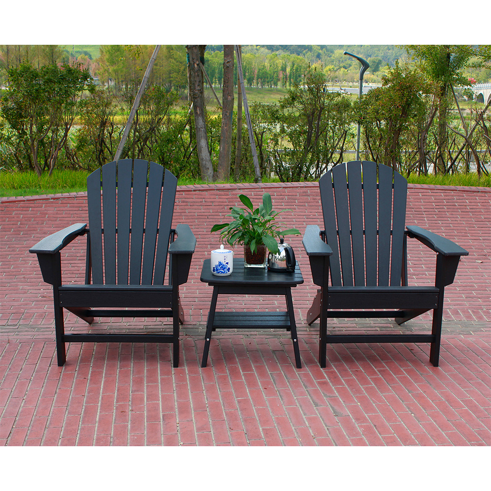ADS301 HDPE Adirondack Furniture 2 صندلی، 1 میز بغل
