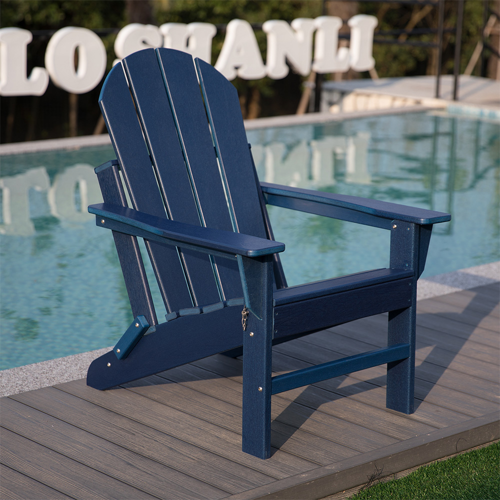 ADM008 صندلی Adirondack تاشو سفید HDPE مقاوم در برابر آب و هوا در چمن باغ پاسیو