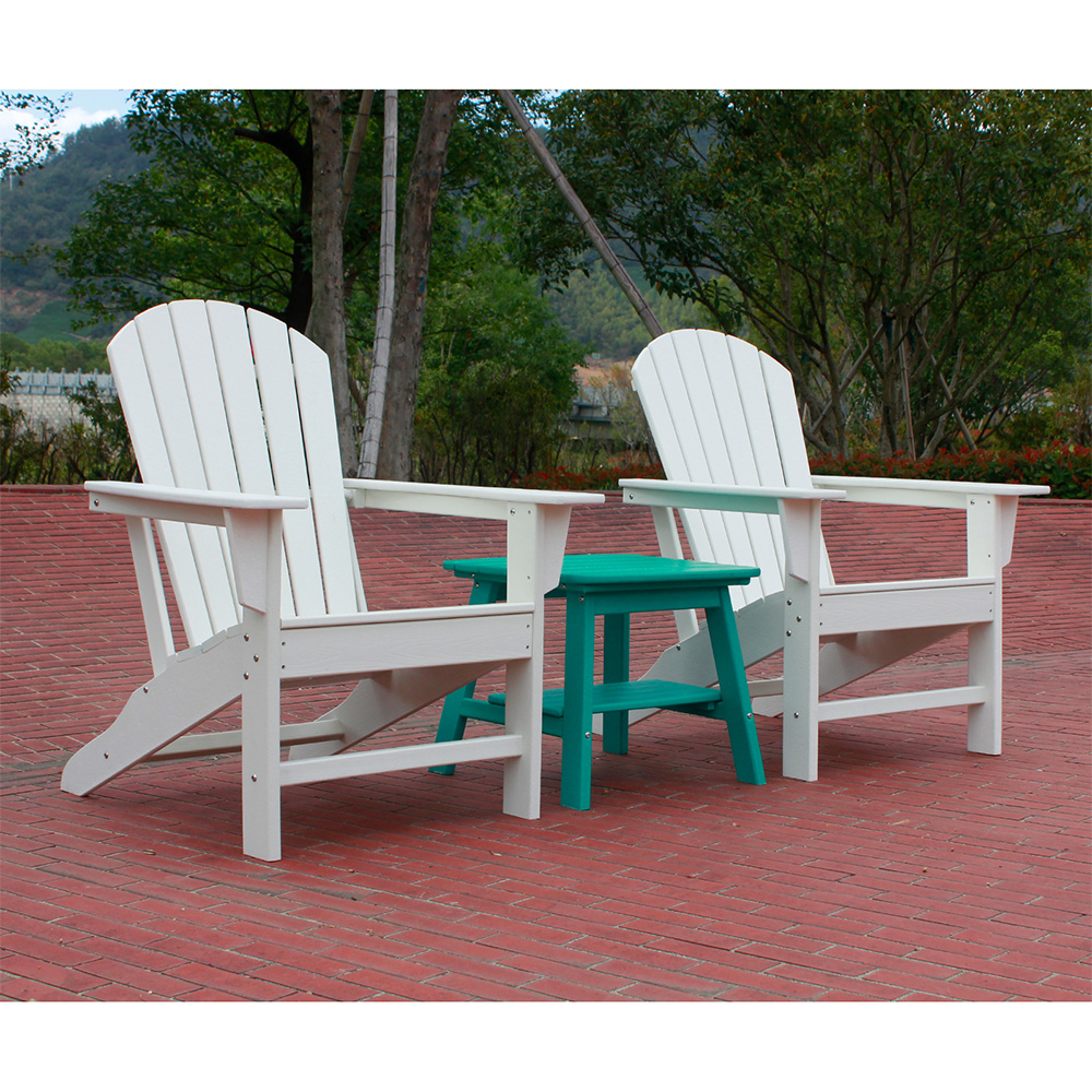 ADS301 HDPE Adirondack Furniture 2 صندلی، 1 میز بغل