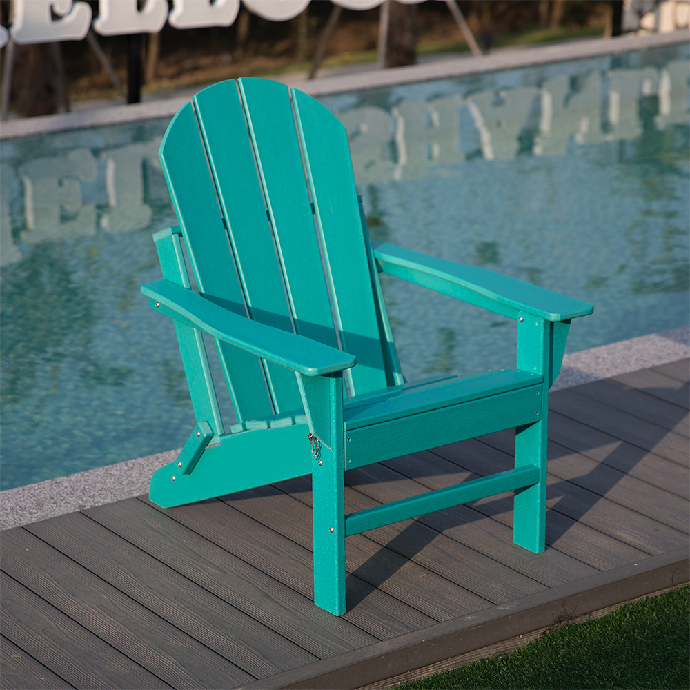 ADM008 صندلی Adirondack تاشو سفید HDPE مقاوم در برابر آب و هوا در چمن باغ پاسیو