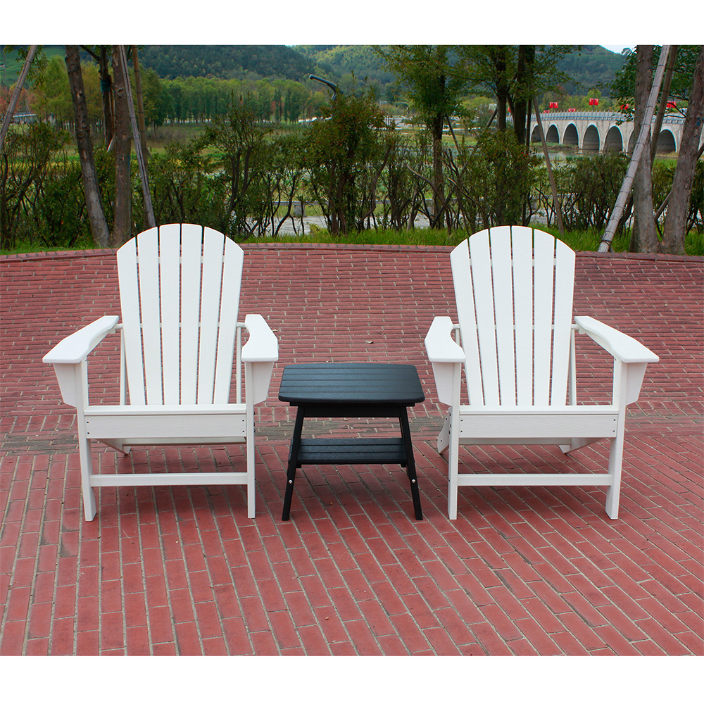 ADS301 HDPE Adirondack Furniture 2 صندلی، 1 میز بغل