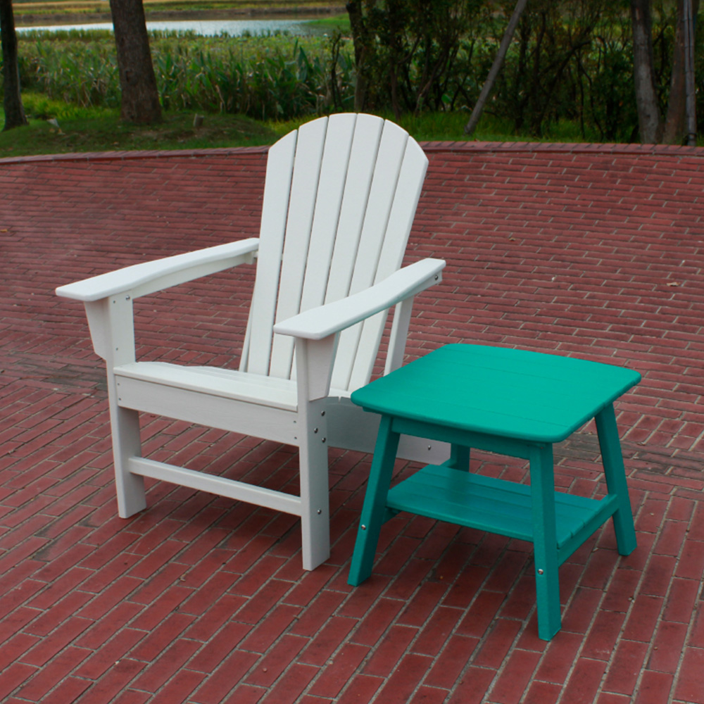 ADS201 یک صندلی، یک میز کناری، صندلی های میز HDPE Adirondack